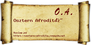 Osztern Afrodité névjegykártya